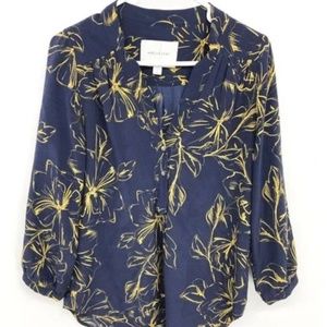 Amour Vert Washable Silk Top, S, Village Floral